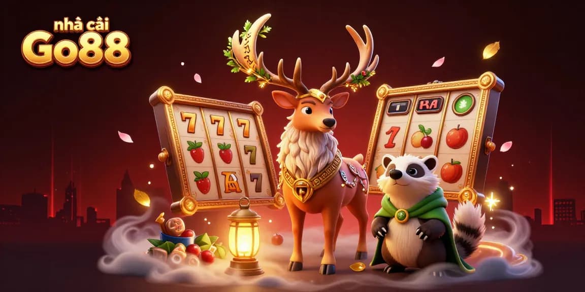 Experience excitement at nhà cái Go88 with a dynamic 3D casino scene and amazing game symbols.