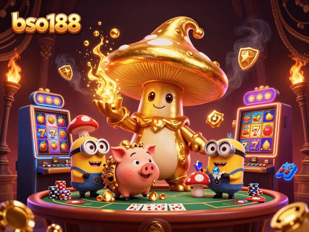 Experience the thrill of bso188 with golden mushroom wizard magic and captivating game elements.